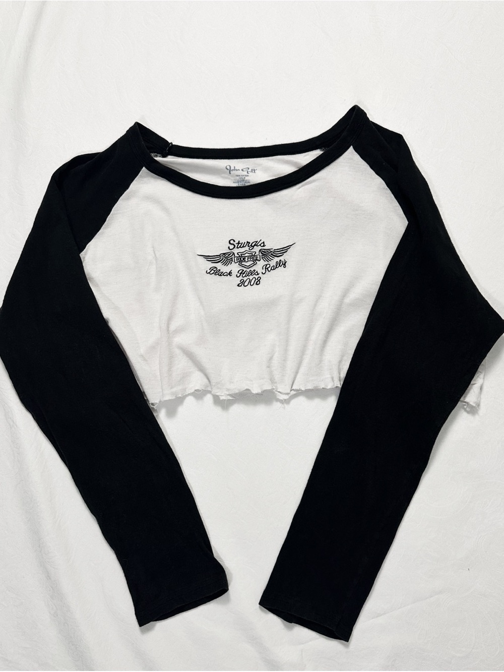 Brandy Melville Cropped Long sleeve Baseball Tee - Sturgis Hills Rally OS